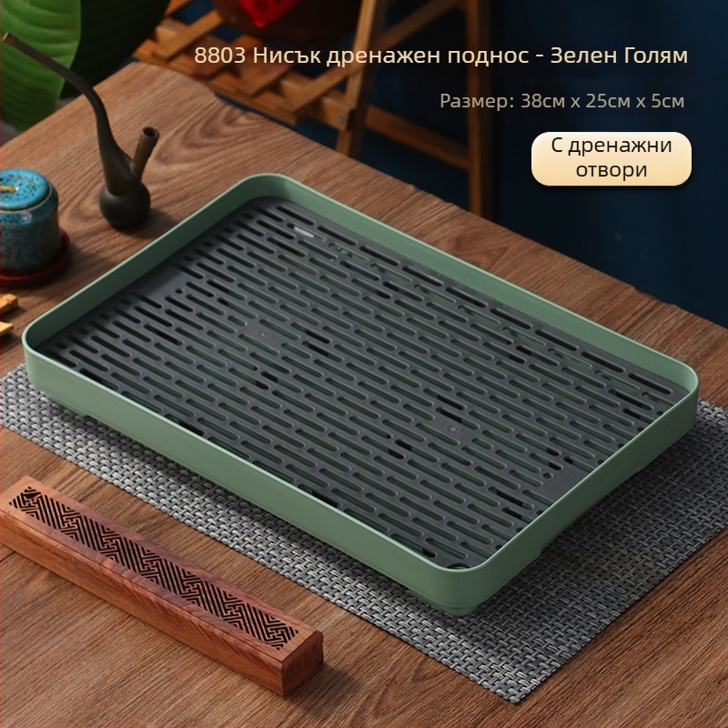 Пътна поднос за чай Кутия за съхранение на поднос за чай в кола, малка поднос за чай, пластмасова поднос за чай, преносима поднос за чай, малка поднос за чай, за един човек