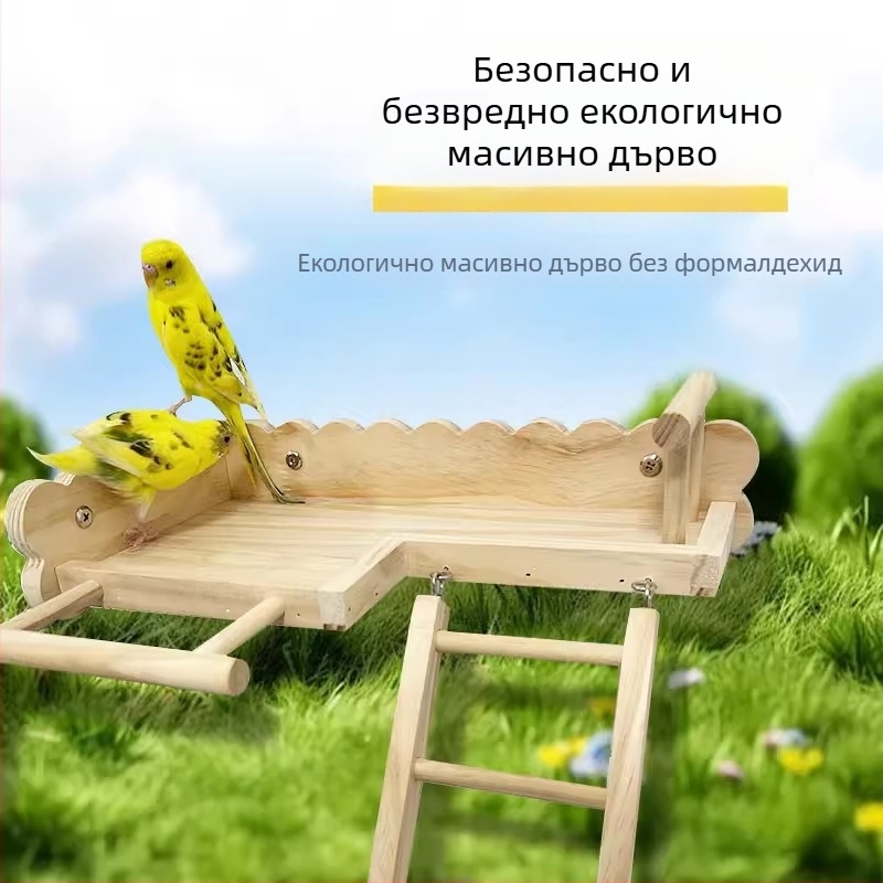 Черен феникс божур папагал легло от масивно дърво тигрова кожа катерене стълби катерене платформа платформа клетка за птици декорация прибори за птици консумативи