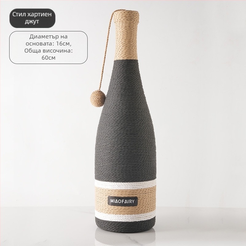 Дъска за драскане за котки от сизал, устойчива на износване, трохи, вградено гнездо за котки, екстра голям, устойчив на надраскване, негниещ леген за котки, дъска за котешки нокти