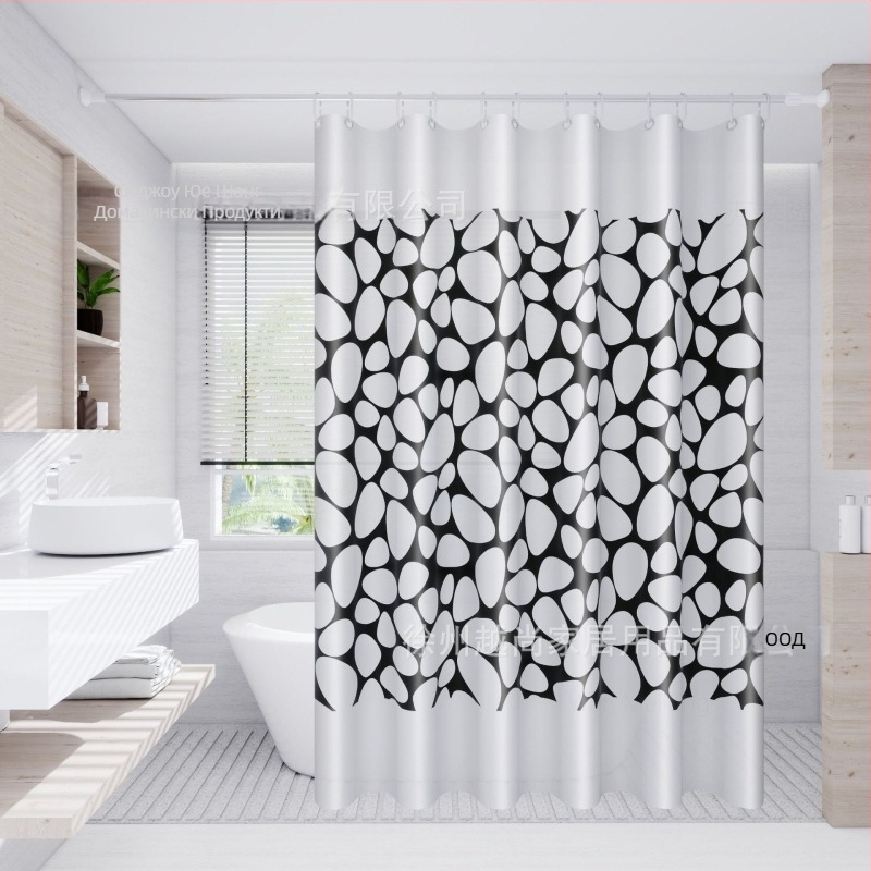 Завеса за душ, Специална преградна завеса за баня, Без пробиване, Лесна за монтаж, Водоустойчива, Устойчива на мухъл, Защита на поверителността