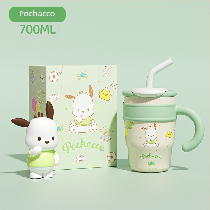 Sanrio Hello Kitty Maruko Big Mac термос чаша със сламка сладка висококачествена чаша за вода чаша за кола с лед