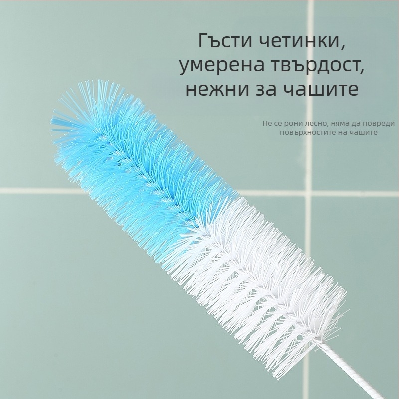 Търговия на едро с дълга дръжка, четка за измиване на чаши, четка за бутилки, термос, гъба, четка с дълга четка за бутилки, огъваема домакинска почистваща машина, прозрачна