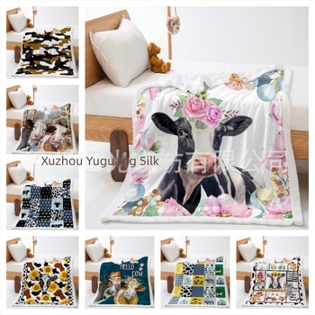 Налично фланелено одеяло с дигитален печат, фланелено одеяло за климатик, одеяло за офис дрямка, малко одеяло, ултра меко