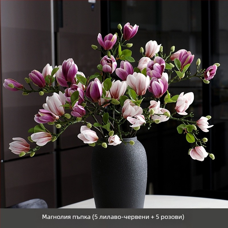 Хол Китайски цветни орнаменти Цветарство Фалшиво цвете Изкуствено цвете Усещане за декорация на маса Домашна светлина Луксозна магнолия