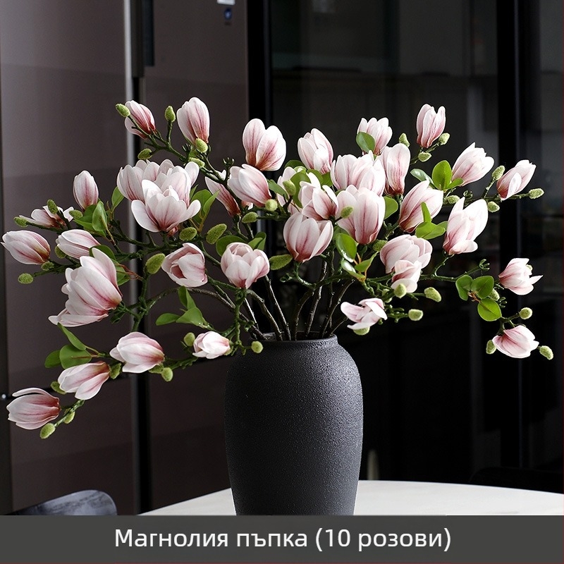 Хол Китайски цветни орнаменти Цветарство Фалшиво цвете Изкуствено цвете Усещане за декорация на маса Домашна светлина Луксозна магнолия