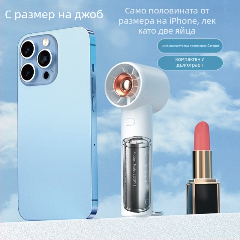 Нов малък вентилатор, ръчен, мини турбина, малък USB преносим карабинер, външен безчетков вентилатор, уличен щанд на едро