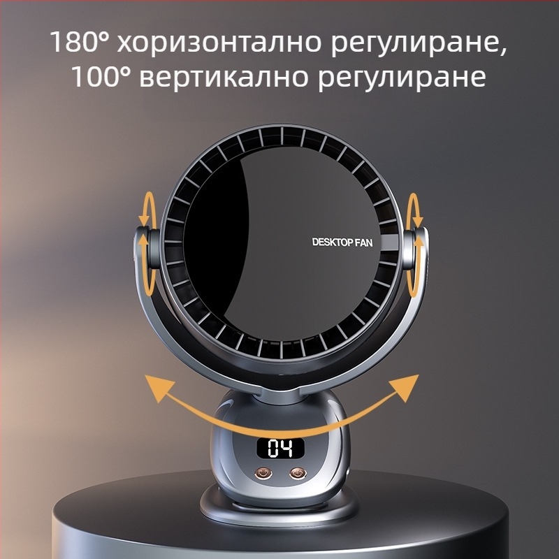 Търговия на едро с разклащаща глава, трансграничен USB многофункционален безжичен вентилатор за къмпинг на открито, зареждане на настолен компютър, безжичен вентилатор