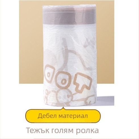 Сладък анимационен високоцветен принтиран заек с шнур тип автоматично наваксване за домакинска кухня, преносим удебелен чувал за боклук