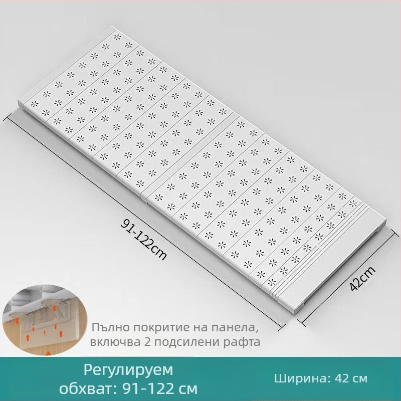 Гардеробен разделител с регулируема полка, рафт за съхранение, японски стил