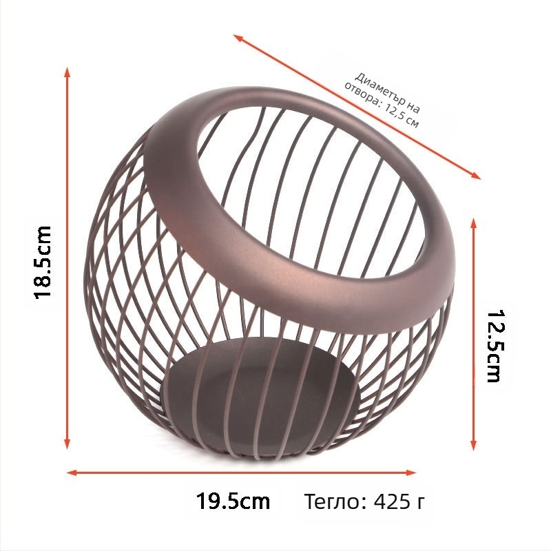 Метална универсална кошница за съхранение на кафе с голям капацитет, кошница за съхранение на капсули Nordic Iron, кутия за съхранение на кафе, настолна кутия за различни принадлежности