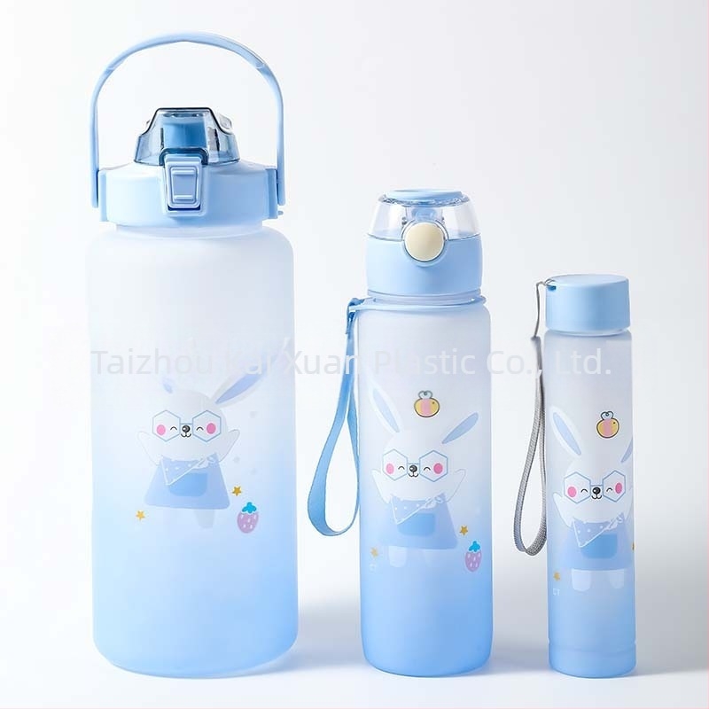 Интернет знаменитост пластмасова чаша за вода космическа чаша обикновен сладък заек градиент матирано голям капацитет чаша за вода