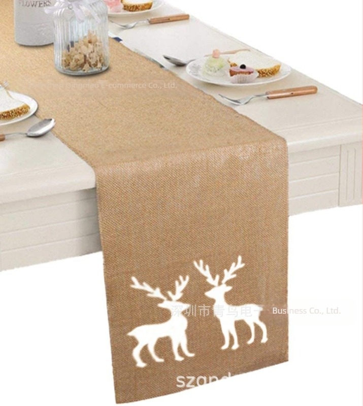 3 ленени бегачи за маса, външна търговия, дантелени бегачи за маса, плат за маса, коледни партита, сватбени декорации, консумативи, производител