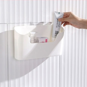 Кутия за съхранение на стена, кутия за съхранение на врата на кухненски хладилник, рафт за легло без перфоратори, кутия за съхранение на козметика на стена