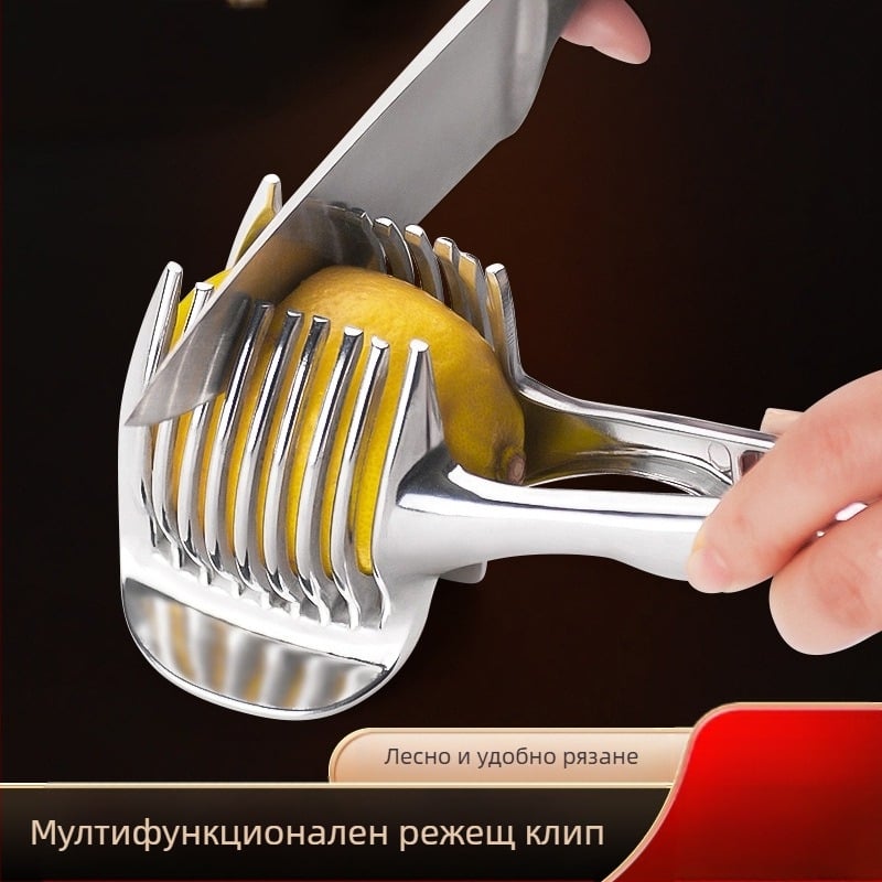 Многофункционален делител за плодове от сплав, рязане на лимони, с дръжка, доматен резен, инструмент за рязане на плодове