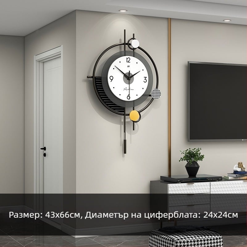 Стенен часовник за хол, домашен модерен, семпъл, моден, декоративен, ресторант, безшумен часовник, висок клас, стенен, окачен