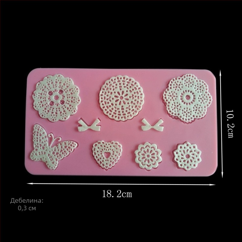 Силиконова форма за торта с фондан, инструменти за печене, форма за торта с дантела, форма за шоколад, креативна форма