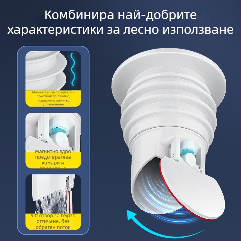 Силиконов уплътнителен пръстен за канализационна тръба, устойчив на миризми, запушалка за кухненска мивка, запушалка за канализационна тръба за пералня, против връщане на миризма, артефакт