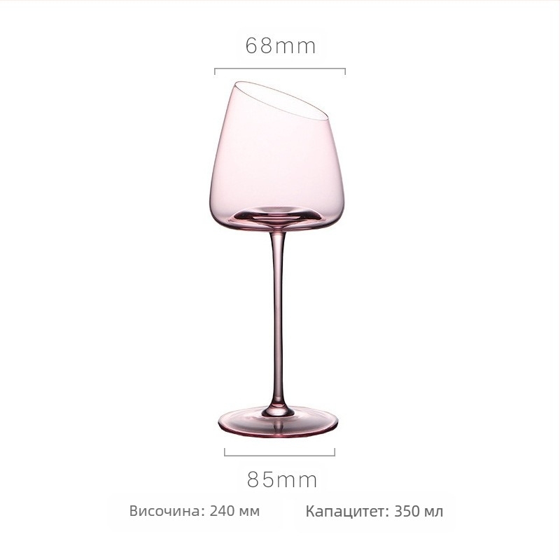 Френска наклонена чаша за червено вино Фламинго Кристална чаша Висококачествена чаша за червено вино Специална чаша за вино за двойка
