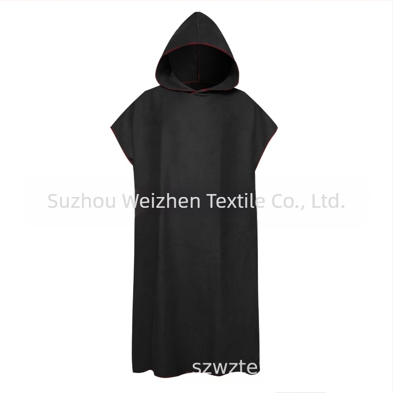 Бързосъхнеща плажна блуза с пелерина, преобличаща се кърпа за баня, халат, морско наметало, двустранен кадифен халат, електронна търговия, Amazon