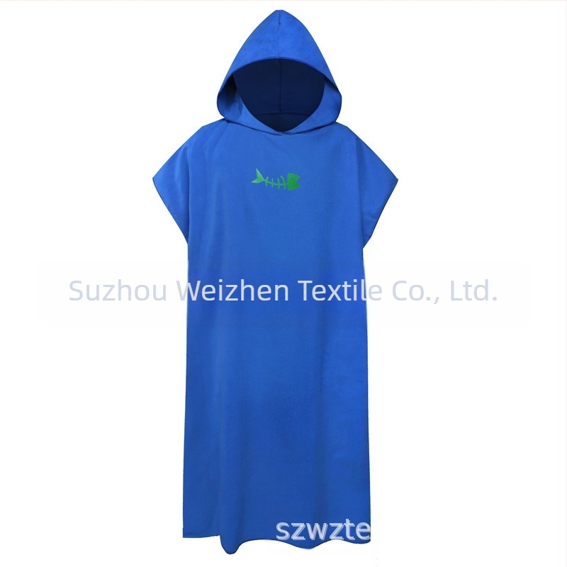 Бързосъхнеща плажна блуза с пелерина, преобличаща се кърпа за баня, халат, морско наметало, двустранен кадифен халат, електронна търговия, Amazon