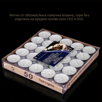 Фабрика за свещи, партида ароматерапия, свещ за чай, восък, 1,5-2 часа, 100 малки свещи, романтично предложение, изповед, масло от Буда
