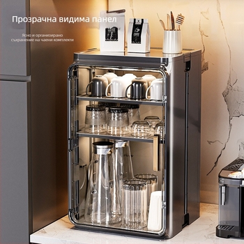 Прахоустойчива поставка за съхранение на чаши, настолна поставка за чаша за чай, поставка за чаша за вода, кутия за съхранение на чай, поставка за чаша за кафе, сушилня за чаши