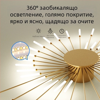 Трансгранични лампи, обикновена лампа за хол, таванна лампа, антре, луксозна трапезария, спалня, Vortex Fireworks, LED таванна лампа