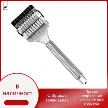 [Фабричен аутлет] Ролка за рязане на юфка от неръждаема стомана, кухненски инструмент, ръчно изработен, удобен