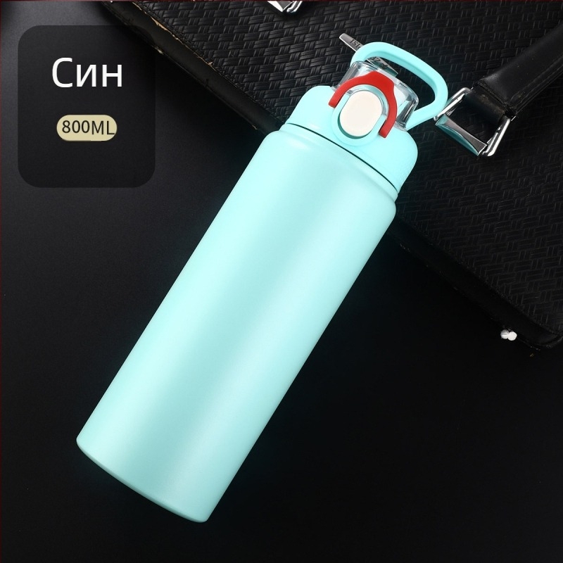 Термос с голям капацитет, неръждаема стомана 316, преносим, за мъже и жени, студентски, спортен, за вода, за употреба на открито, сламка