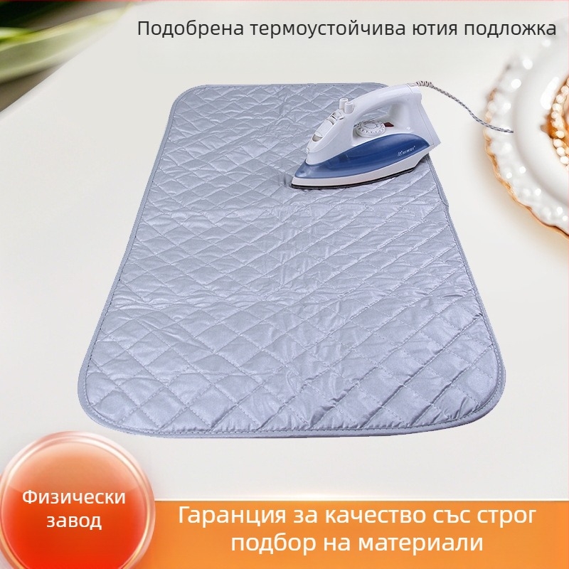 Удебелена памучна сребърна дъска за гладене, домакинска сгъваема преносима дъска за гладене, пътна, хотелска, общежитие, настолна подложка за гладене