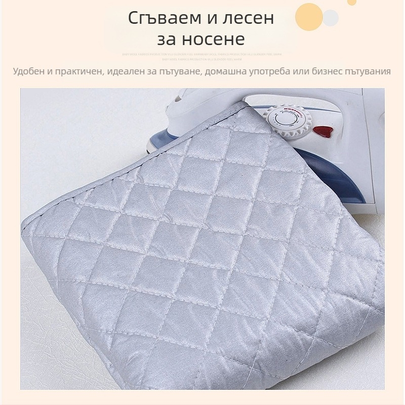 Удебелена памучна сребърна дъска за гладене, домакинска сгъваема преносима дъска за гладене, пътна, хотелска, общежитие, настолна подложка за гладене