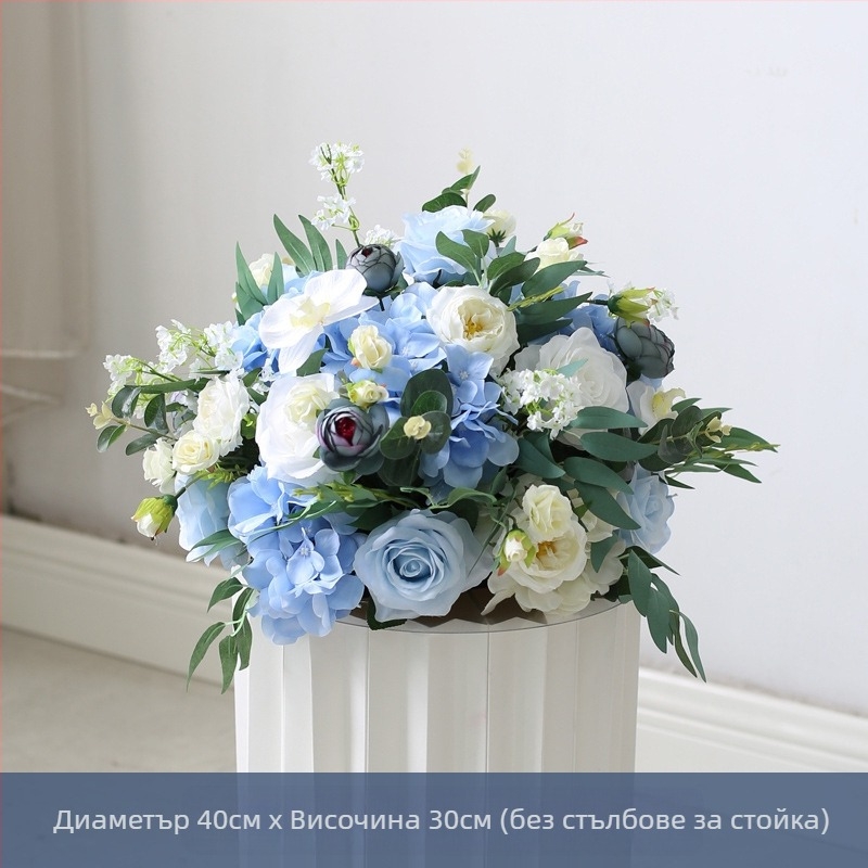 Доставка на кола Церемония Витрина Сватбена декорация Стил Изкуствени цветя Декорация Фалшиви цветя 4s Магазин Добре дошли Kt Марка Римска колона Декорация