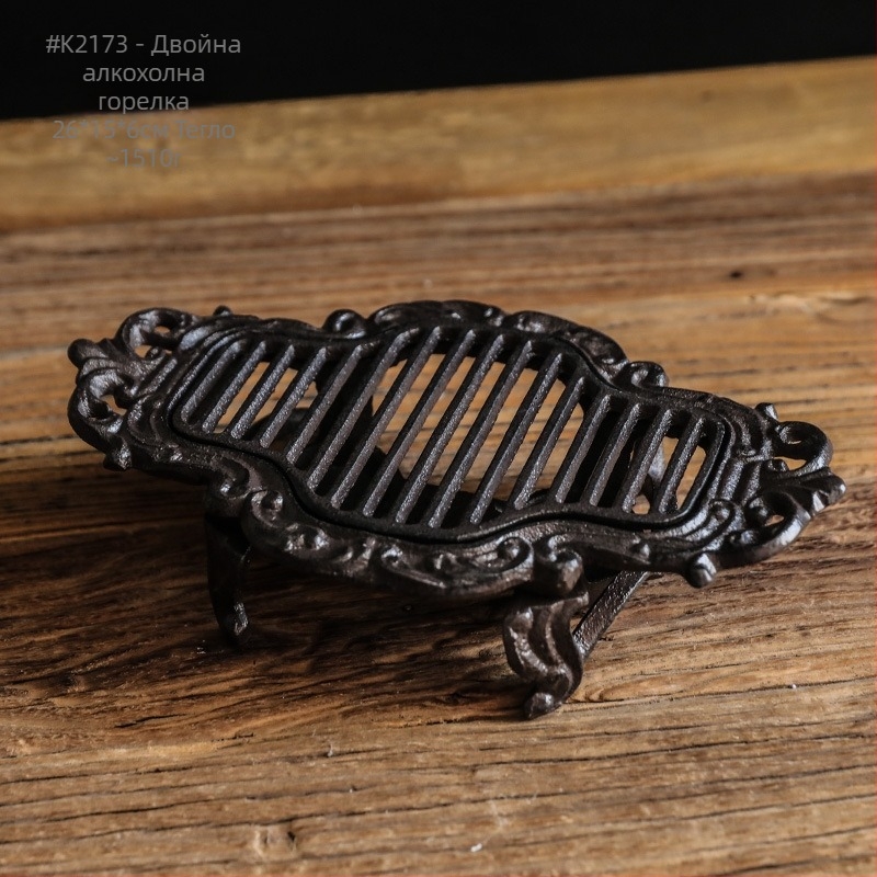 Европейски стил Ретро чугунен чайник Кафе Алкохолна печка Свещ Настолна лампа Хотелски аксесоари за дома Орнаменти Топлоизолационен държач