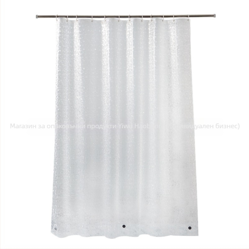 Трансгранична платформа за баня Завеса за баня EVA Водоустойчива камъчеста завеса за душ с подплата на склад на едро Водоустойчива удебелена висяща завеса