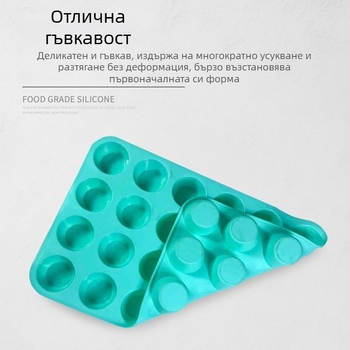 Силиконова форма за печене с 24 дупки, силиконова форма за лед, печене на малки торти, приготвяне на следобеден чай, високо качество