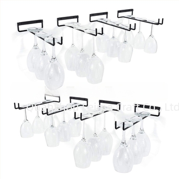 Amazon Трансгранична домакинска чаша за червено вино Висяща поставка за чаши Обикновена обърната висяща чаша Едноредова поставка за чаши за вино Поставка за чаши за вино