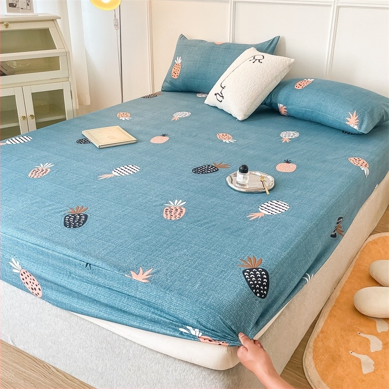 Шлайфащ печат за кожата, еднокомпонентна шапка за легло, проста студентска спалня, еднокомпонентно покривало за легло, комплект за защита на матрак от три части на едро