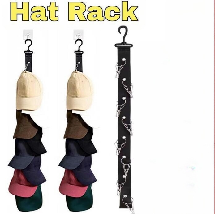 Щипка за съхранение на бейзболни шапки за вход, щипка за гардероб, кука за съхранение на шапки, висяща стойка за съхранение на шапки