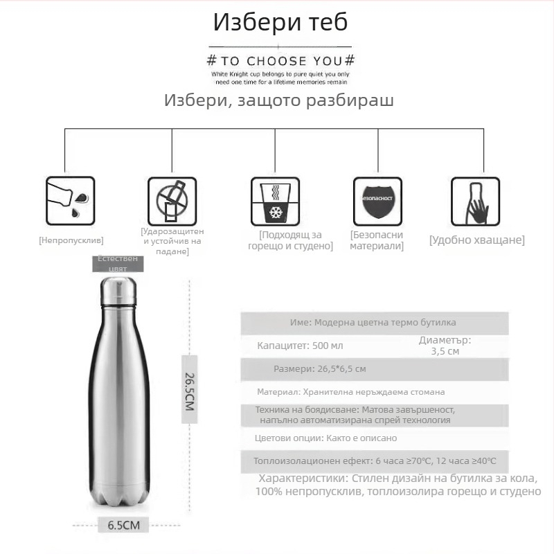 304 Термос от неръждаема стомана с голям капацитет, спортна кана, чаша за кола, рекламен подарък, чаша за вода на едро