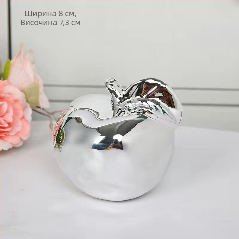 Креативна декорация с ябълки в европейски стил, вътрешен коридор, хол, библиотека, шкаф за телевизор, настолен керамичен декор, занаяти, декорация на едро