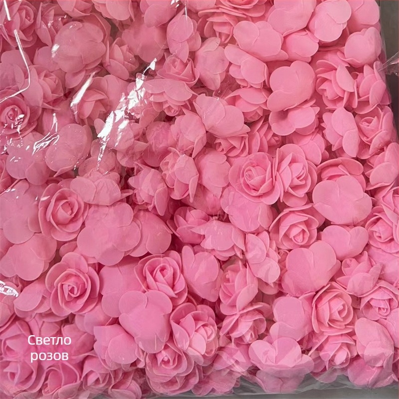 Симулация на розова глава 3.5 Фалшива цветна глава от PE пяна Цветна глава Симулация на розов цвят Роза мечка Вечно цвете