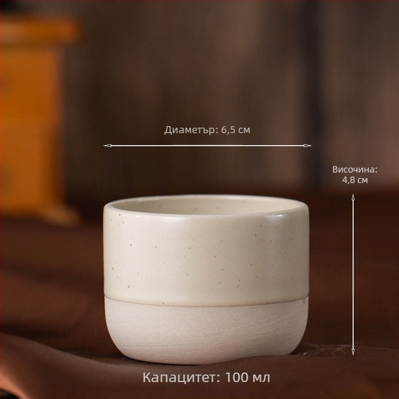 Чаша за еспресо от каменинен керамичен материал от Близкия изток, цветна керамична чаша за кунг-фу майстор с FCM откриване, може да бъде изпратена от име