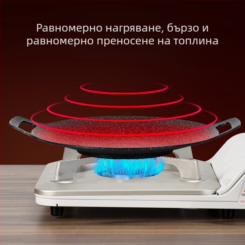 Тиган за барбекю за домашен индукционен котлон, барбекю тиган в корейски стил, специален барбекю тиган за открит касетъчен котлон, преносим грил тиган