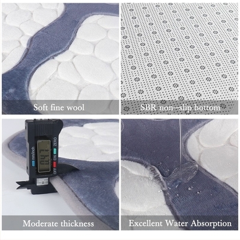 TEMU Explosions Постелка за баня против хлъзгане на склад SHEIN Актьорска постелка за баня от коралов полар с релефно 3D покритие