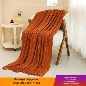 Трансгранично пролетно офис одеяло за дрямка, диван, климатик, плетено одеяло, одеяло за свободното време, авиационно одеяло, супер меко