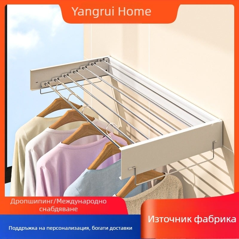 Ексклузивна трансгранична скрита закачалка за дрехи, закачалка за кърпи за баня, многофункционална сгъваема закачалка за дрехи, висулка за сушене на баня