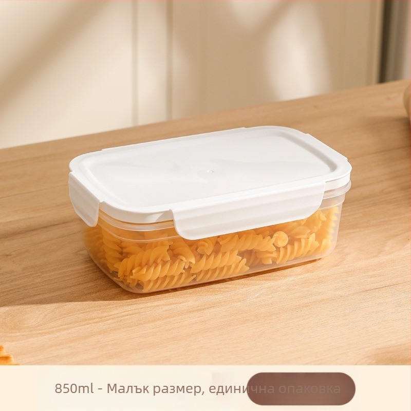 FCM сертифициран запечатан буркан за съхранение на хранителни продукти, пластмасов буркан за съхранение на зърнени храни, кухненски закуски, лед