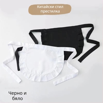 Оригинална китайска престилка за малък готвач Лолита, нова престилка за прислужница, сладка мека момичешка Лолита, черна, малка, лигавник
