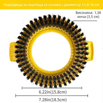 Кръгла универсална четка за моп, резервна четка за под, домакински аксесоари за моп, четка за почистване, въртяща се глава за моп