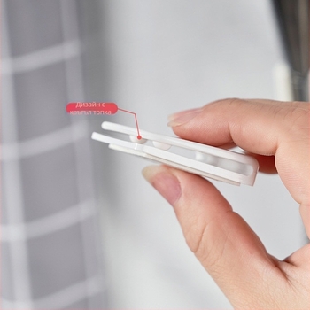 Директна доставка от фабриката 563 Клипс за завеса за душ без перфоратор, щипка за фиксиране на завеса за душ против пръски, щипка за завеса за душ, пакет от 2 броя